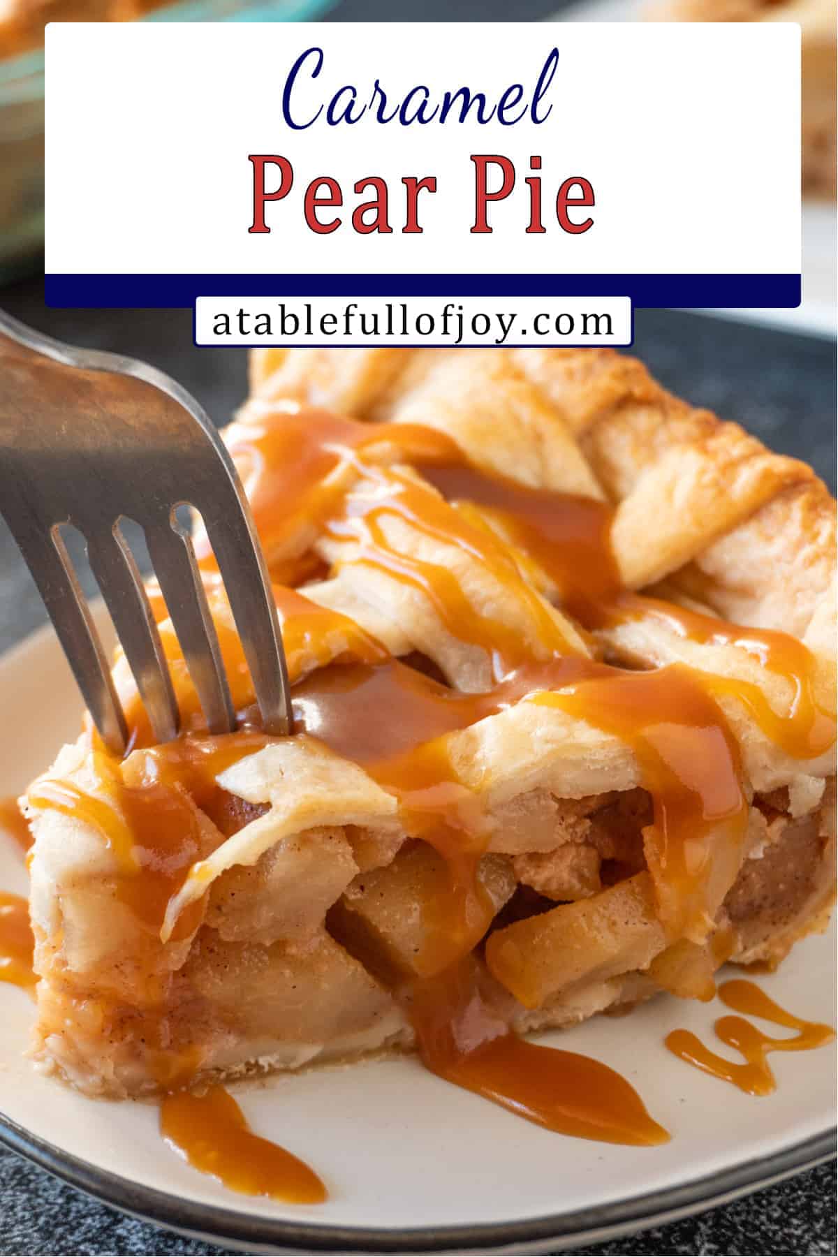 Caramel Pear PIe Pinterest Pin