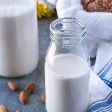 Almond Milk in Milk Jar