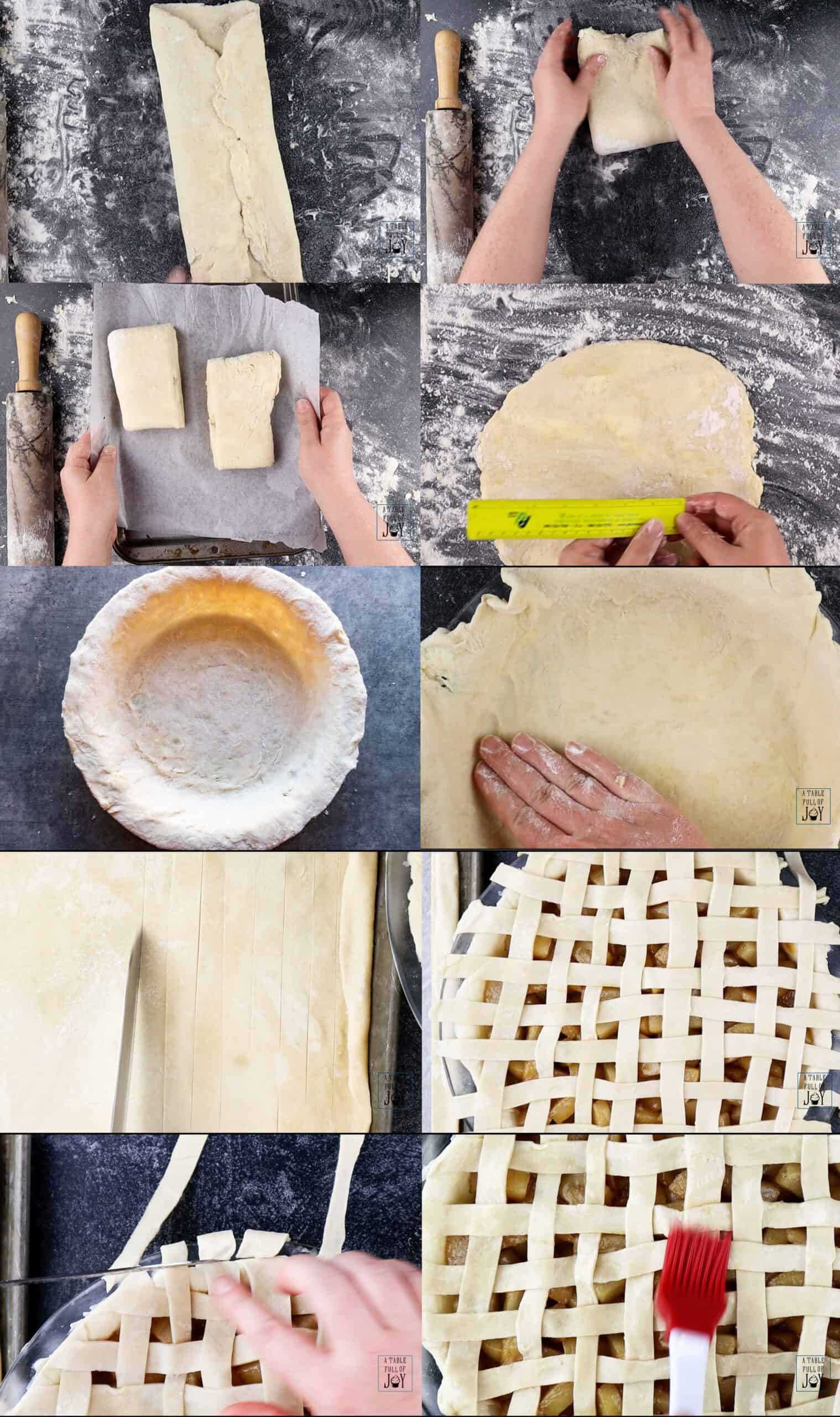 Pie dough steps