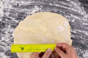 Rolling out pie dough
