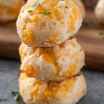 Cheese Biscuits stacked on one another