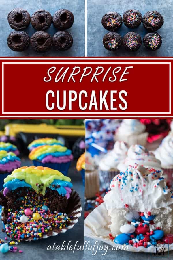 Surprise Cupcakes • A Table Full Of Joy