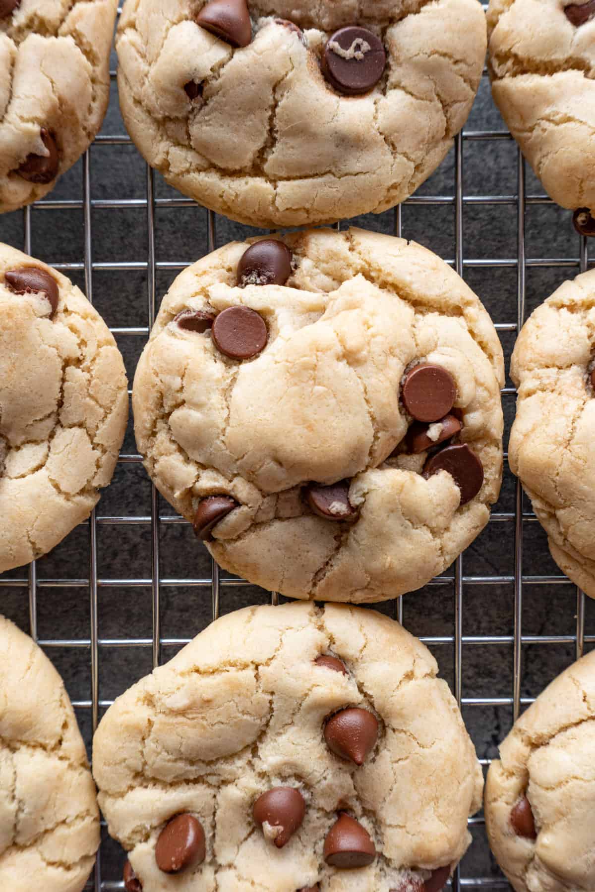 dairy free chocolate chip cookies close up