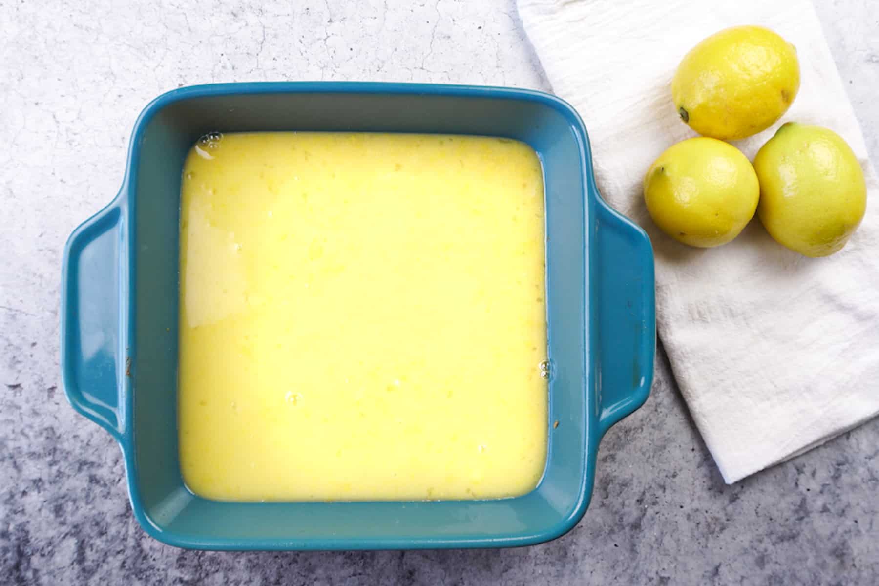 lemon bars before baking