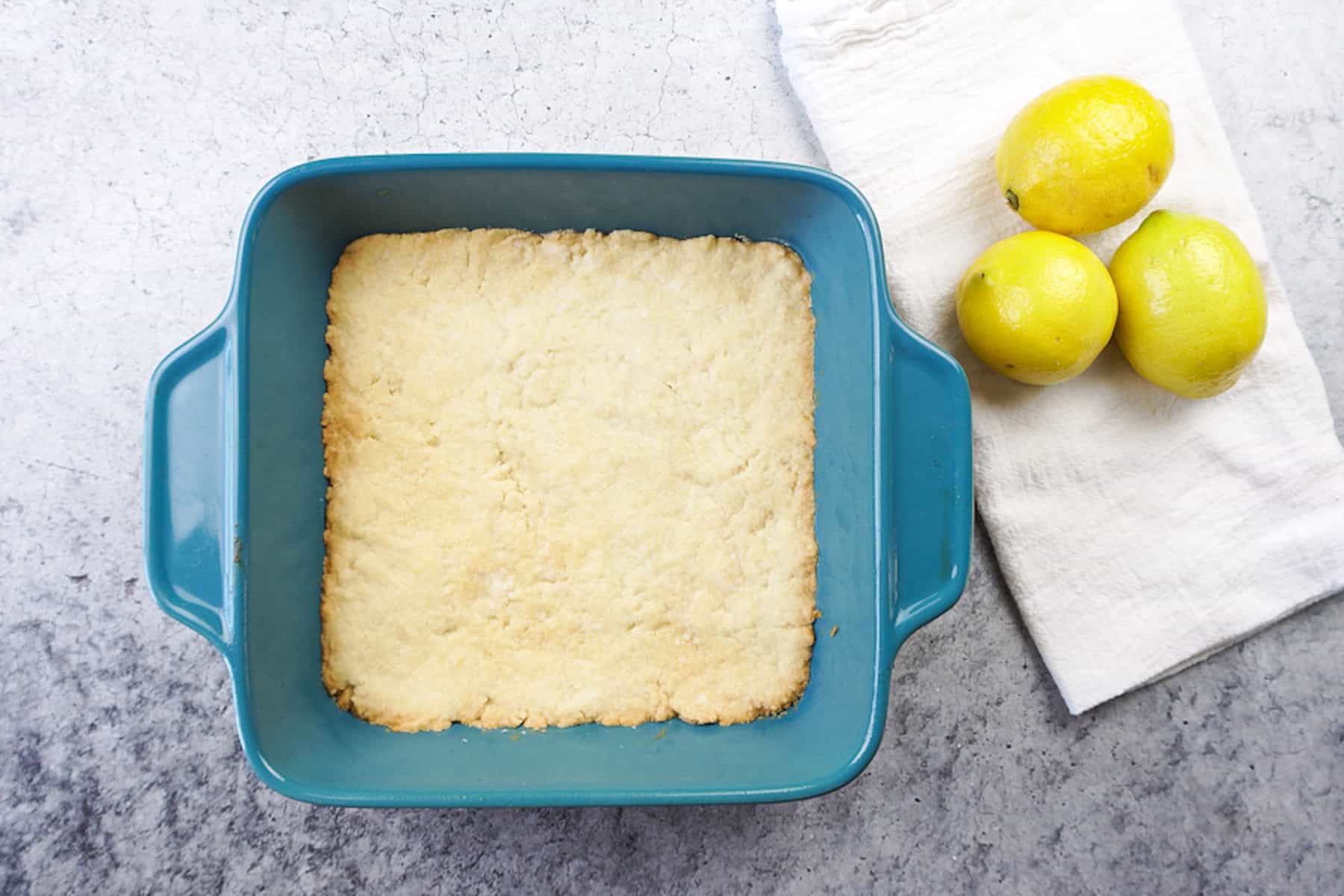 lemon bar crust baked