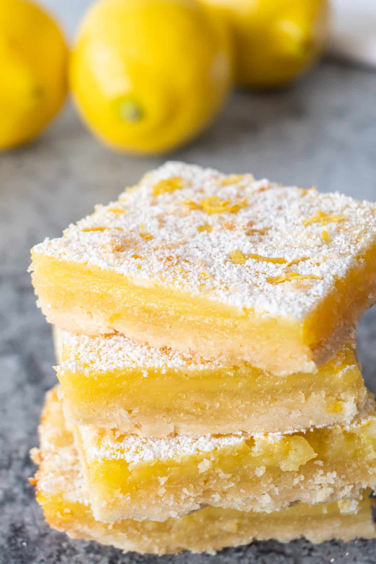 lemon bars from scratch stacked