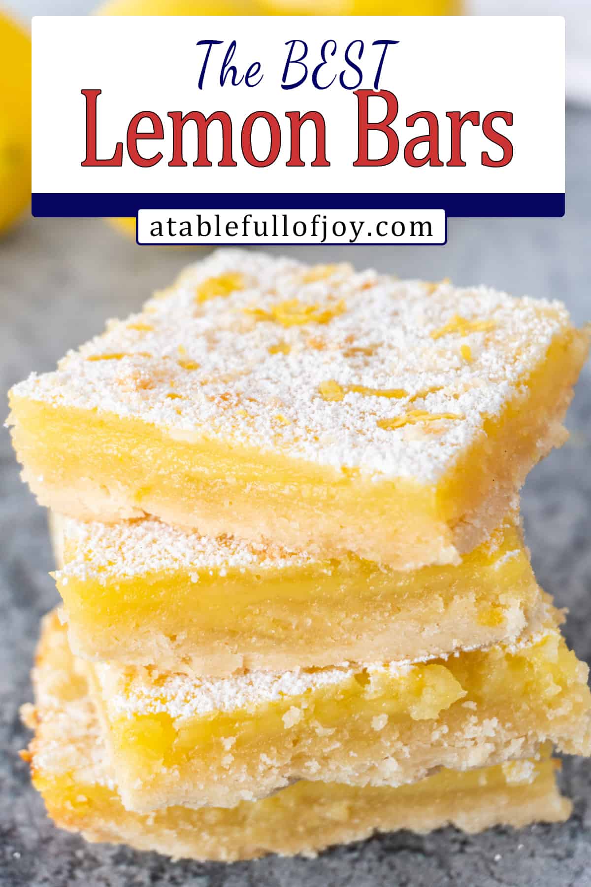 lemon bars from scratch pinterest pin