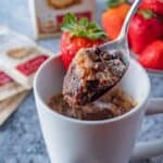 Spoonful of Peanut Butter and Jelly Chocolate Mug Cake