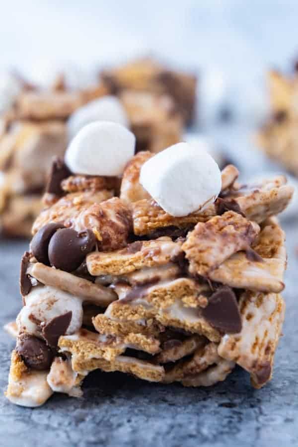 S'mores Bars close up of Bar