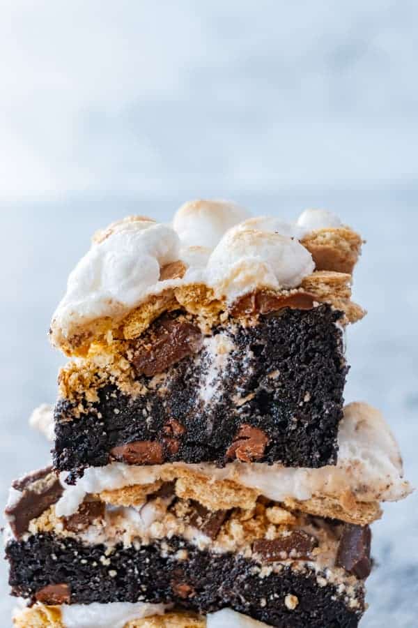 S'mores Brownies Close Up