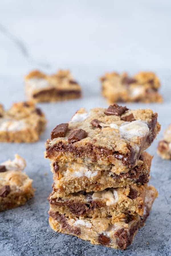 S'mores Bars Stacked on one another