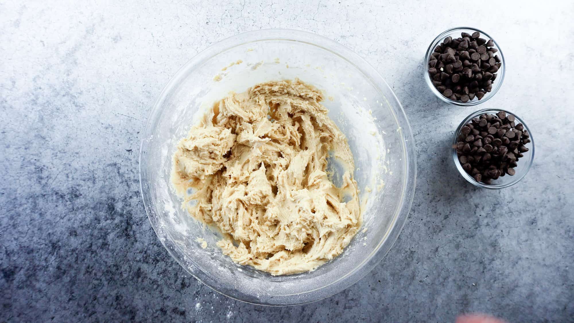 cookie dough before adding in chocolate chips