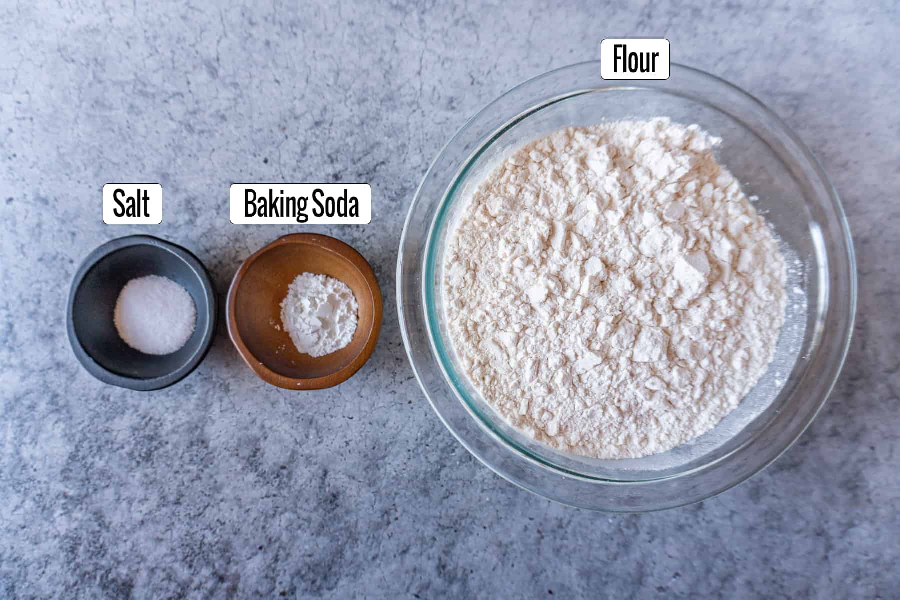 chocolate chip cookie bar ingredients salt, baking soda, flour