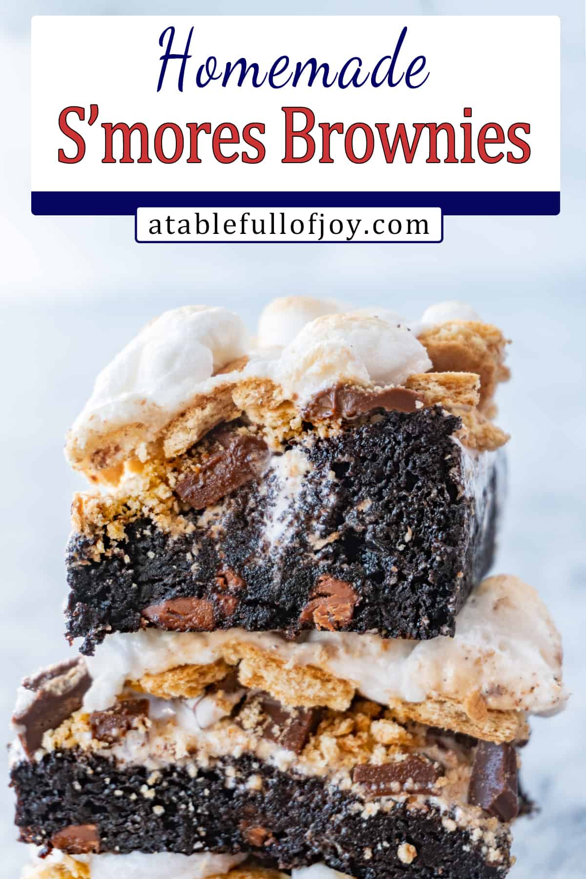 s'more brownies recipe pinterest pin