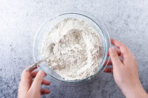 flour mixture mixed