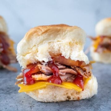 Coca-Cola Pulled Pork Sandwich close up