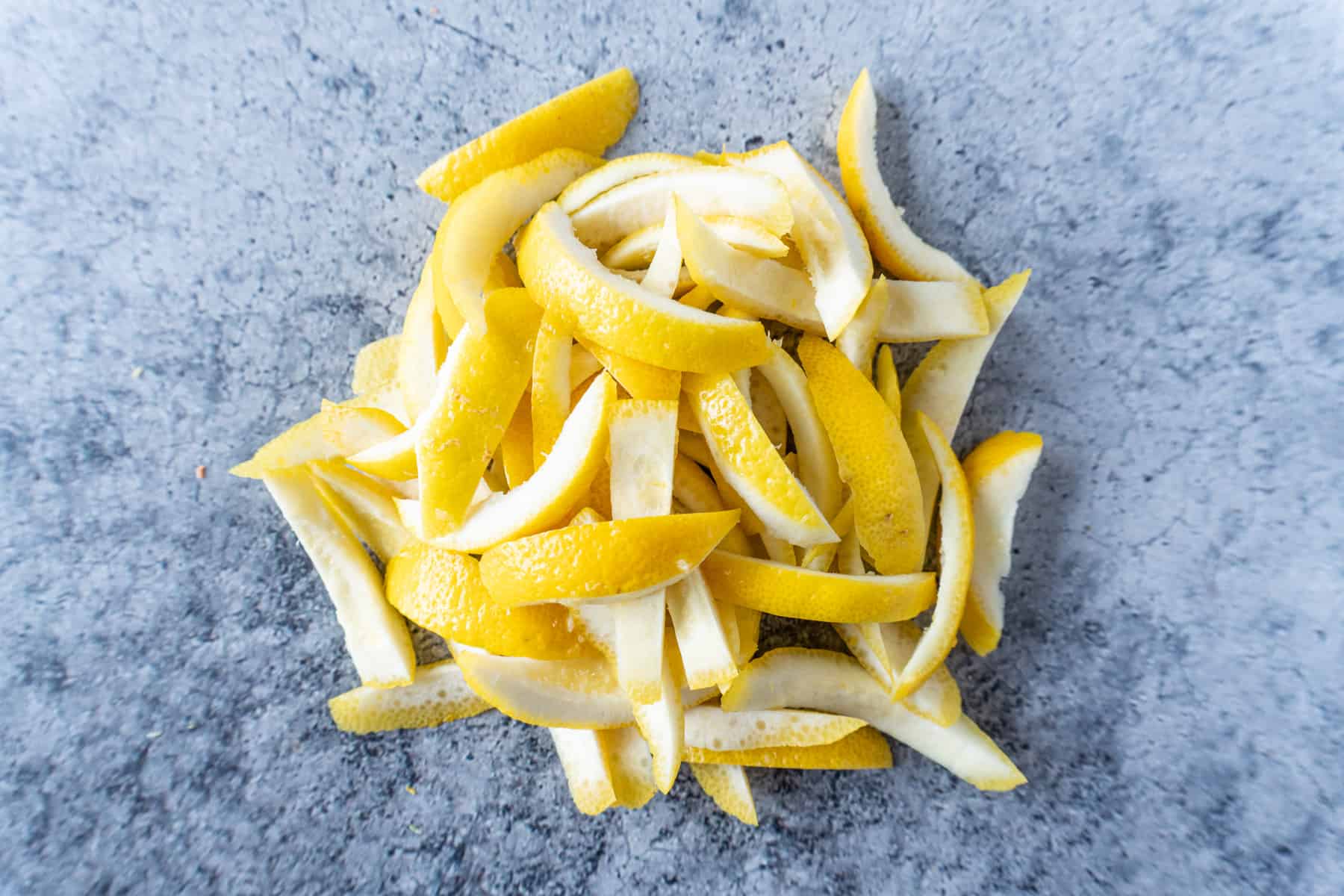 sliced lemon peels