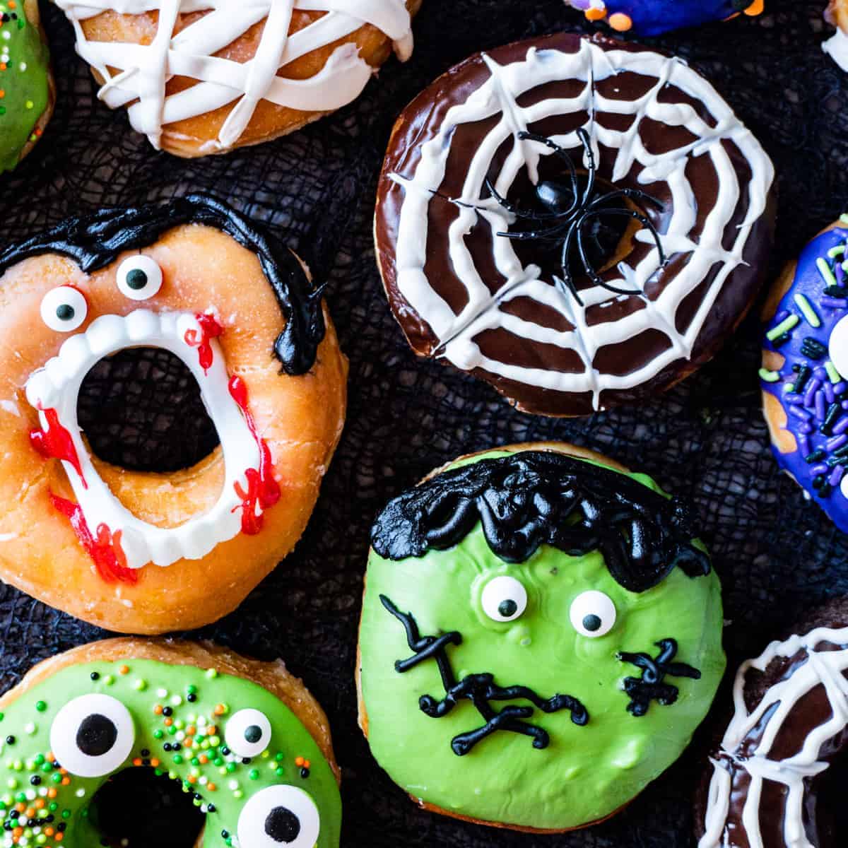 Fun Halloween Donuts Easy and Delicious, Ready in 10 minutes!