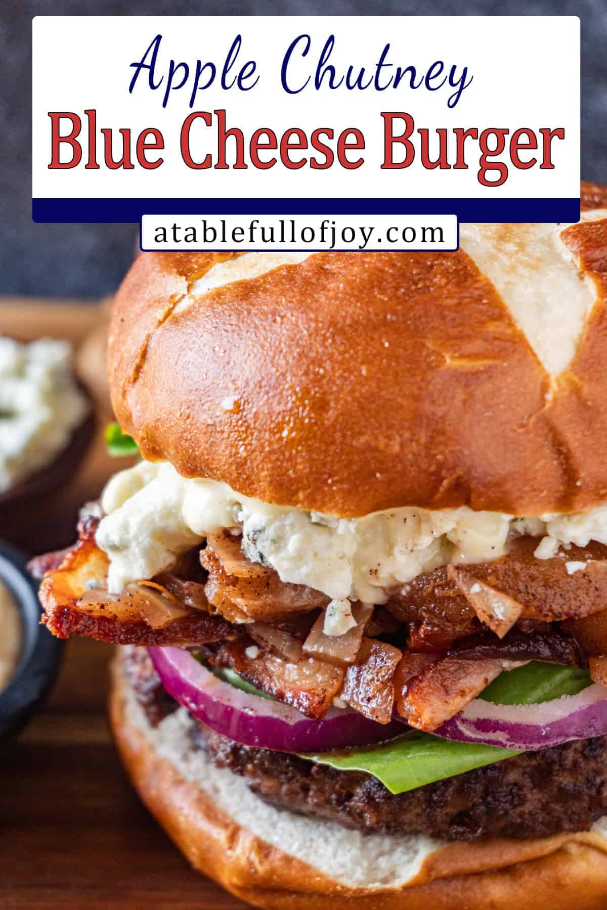 blue cheese burger pinterest pin