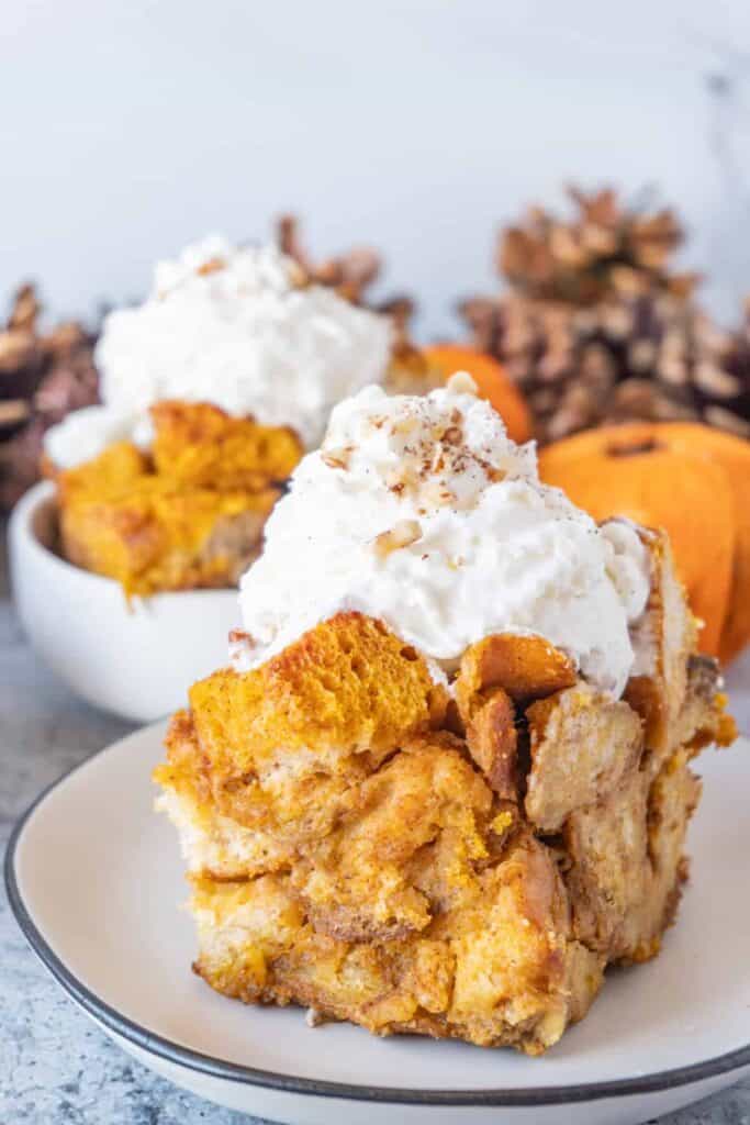 Pumpkin Bread Pudding • A Table Full Of Joy