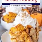 Pumpkin bread pudding pinterest pin
