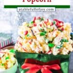 Holiday Popcorn pinterest pin