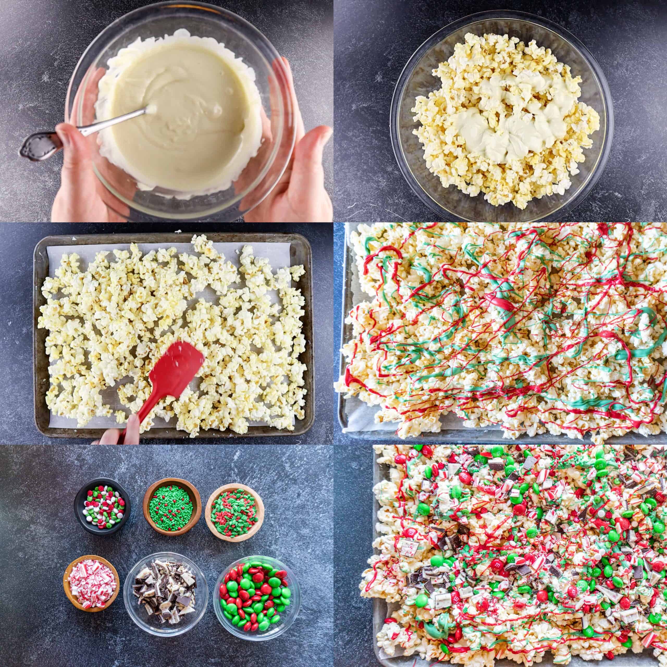 Christmas Popcorn process shots