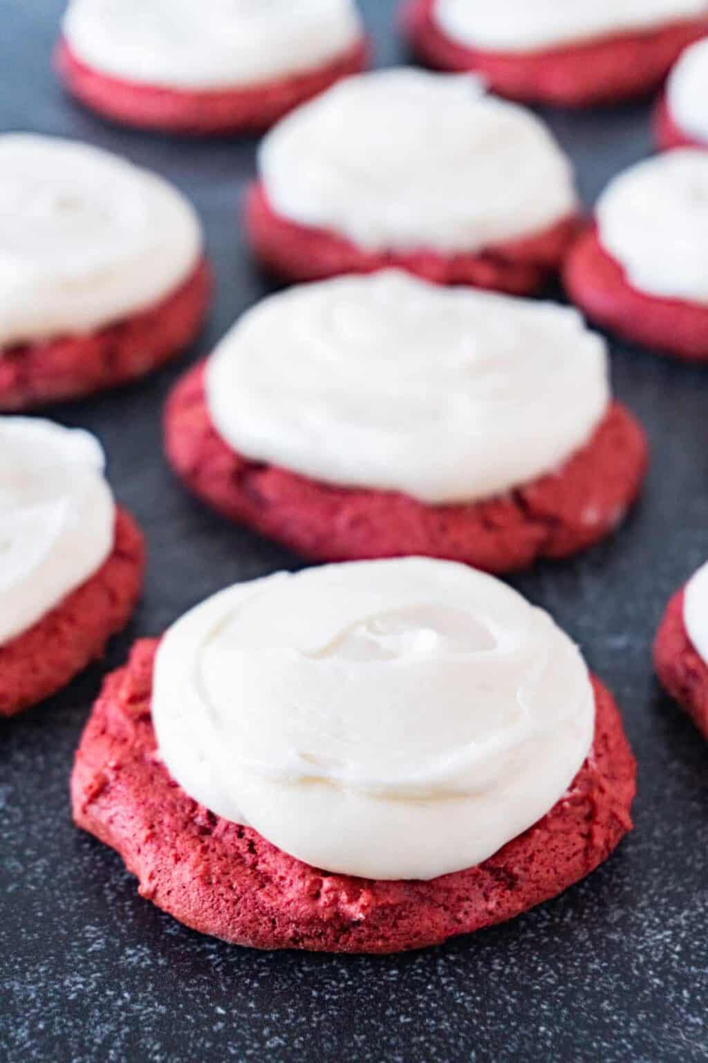 Red Velvet Cake Cookies • A Table Full Of Joy