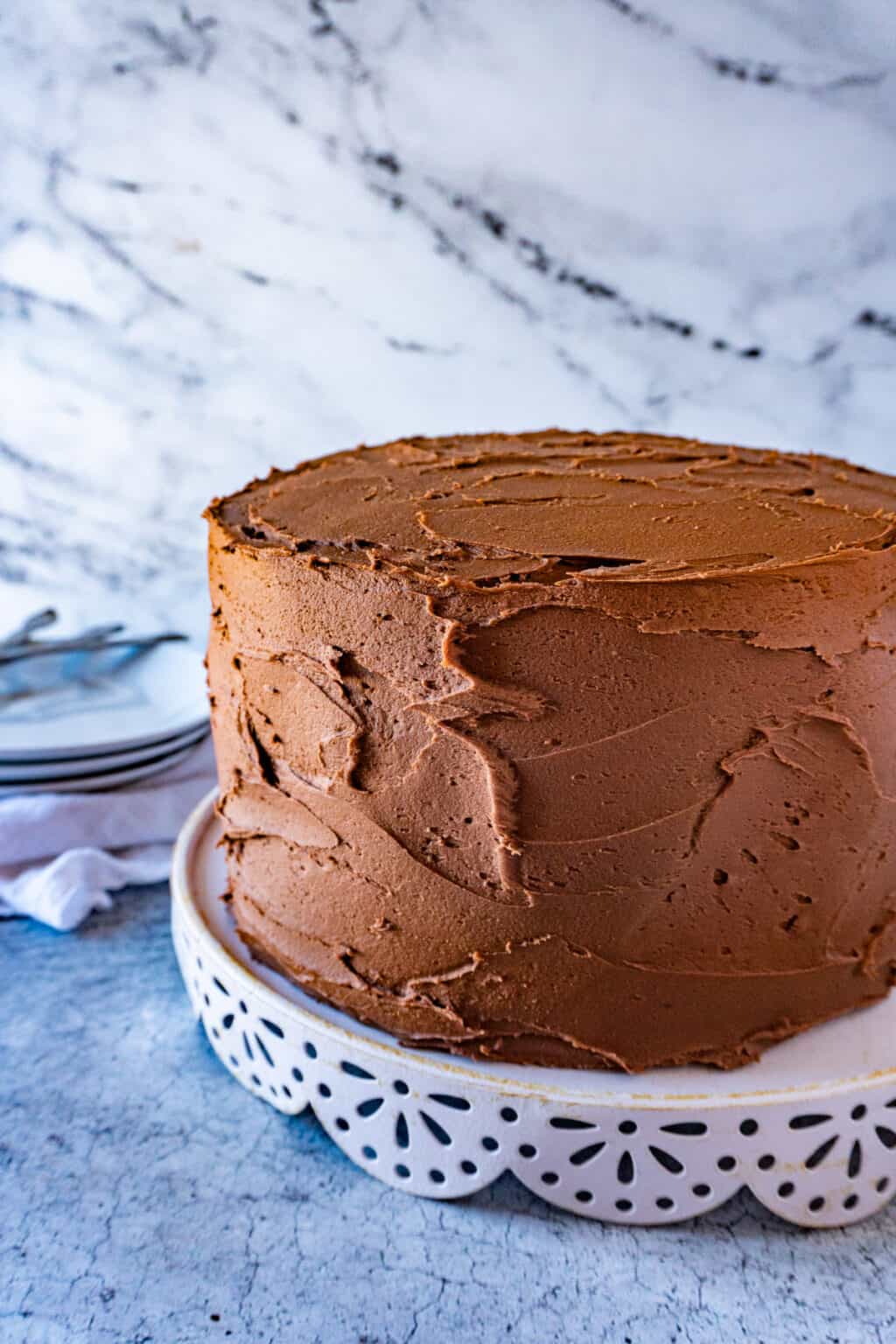 The BEST Buttermilk Chocolate Cake Tender, Rich, & Amazing
