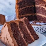 buttermilk chocolate cake slice