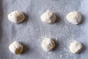 Lemon Cookies on baking sheet before baking