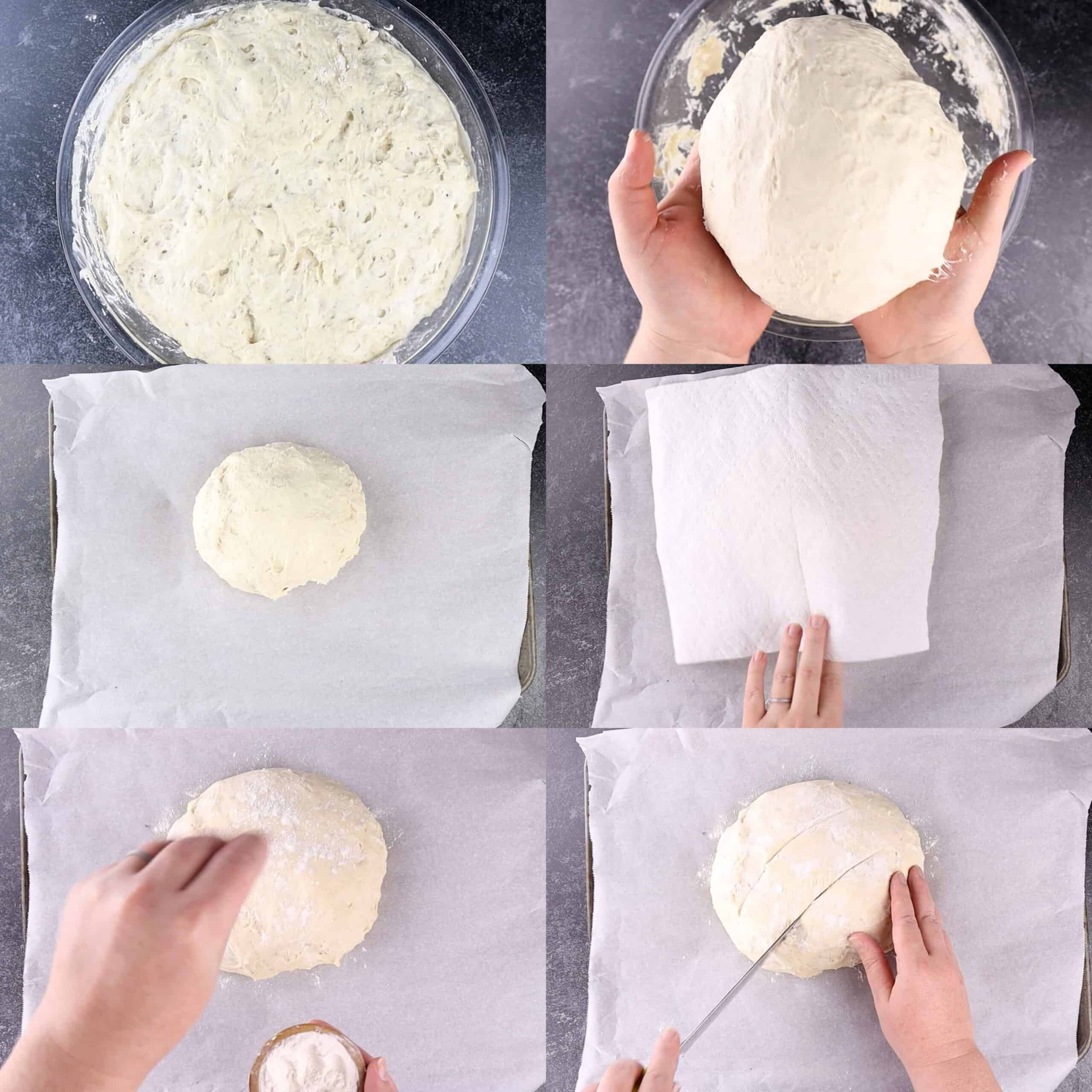 dough forming process shots