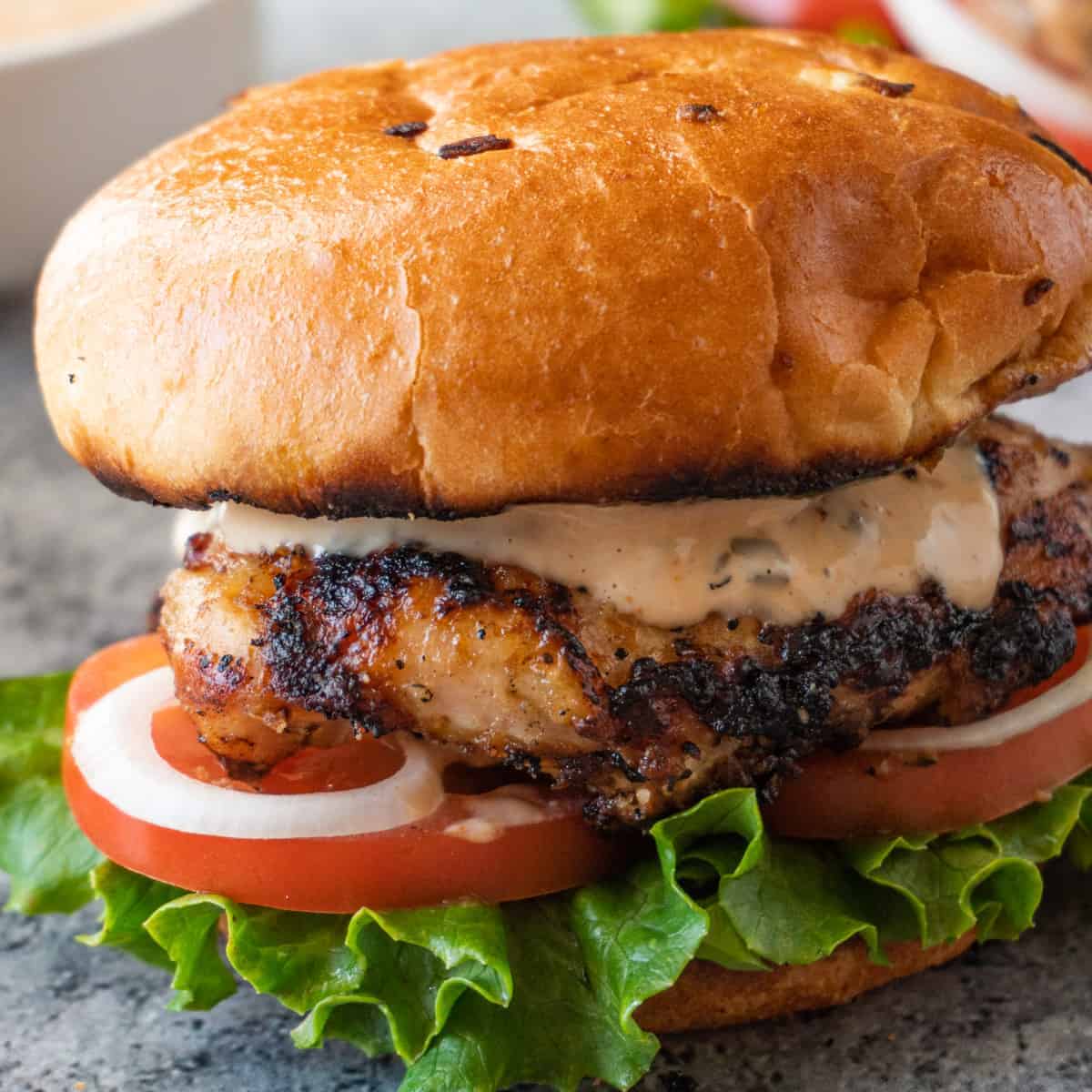 Homemade Grilled Chicken Sandwich