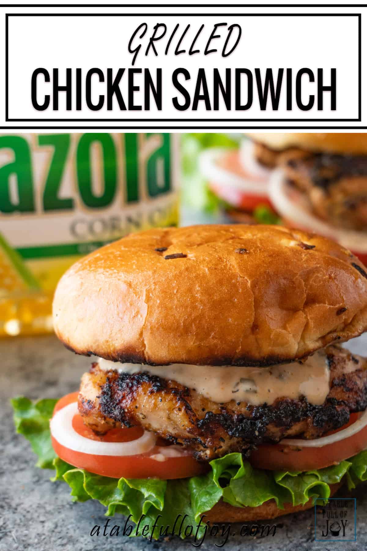 Grilled Chicken Sandwich pinterest pin