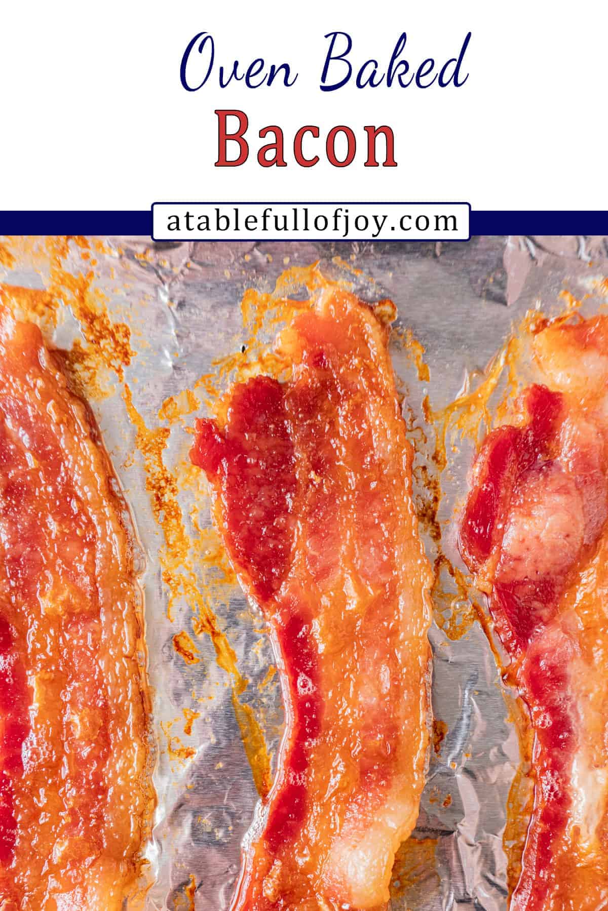 Oven Baked Bacon Pinterest Pin