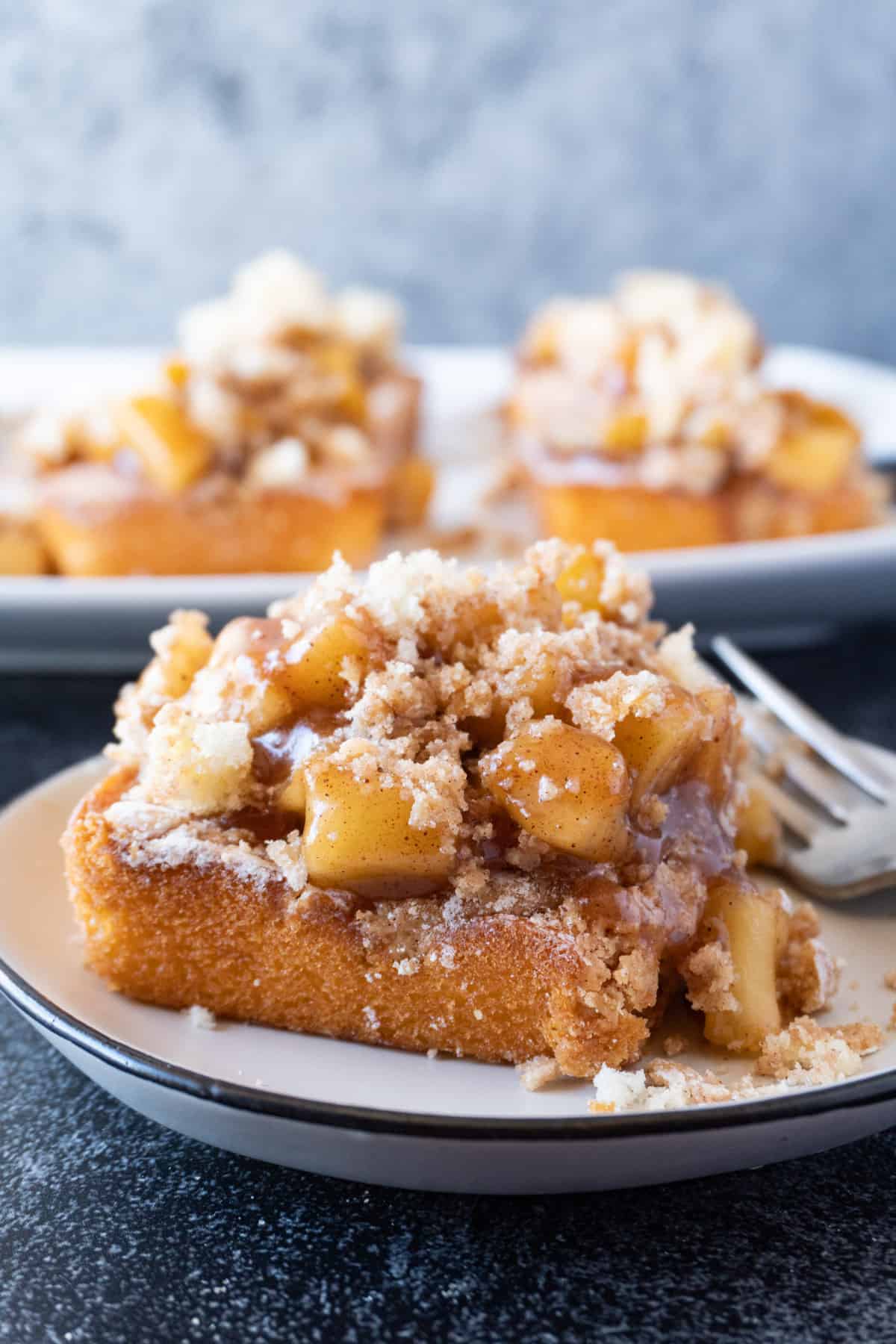 Apple Cobbler Cake on a plate