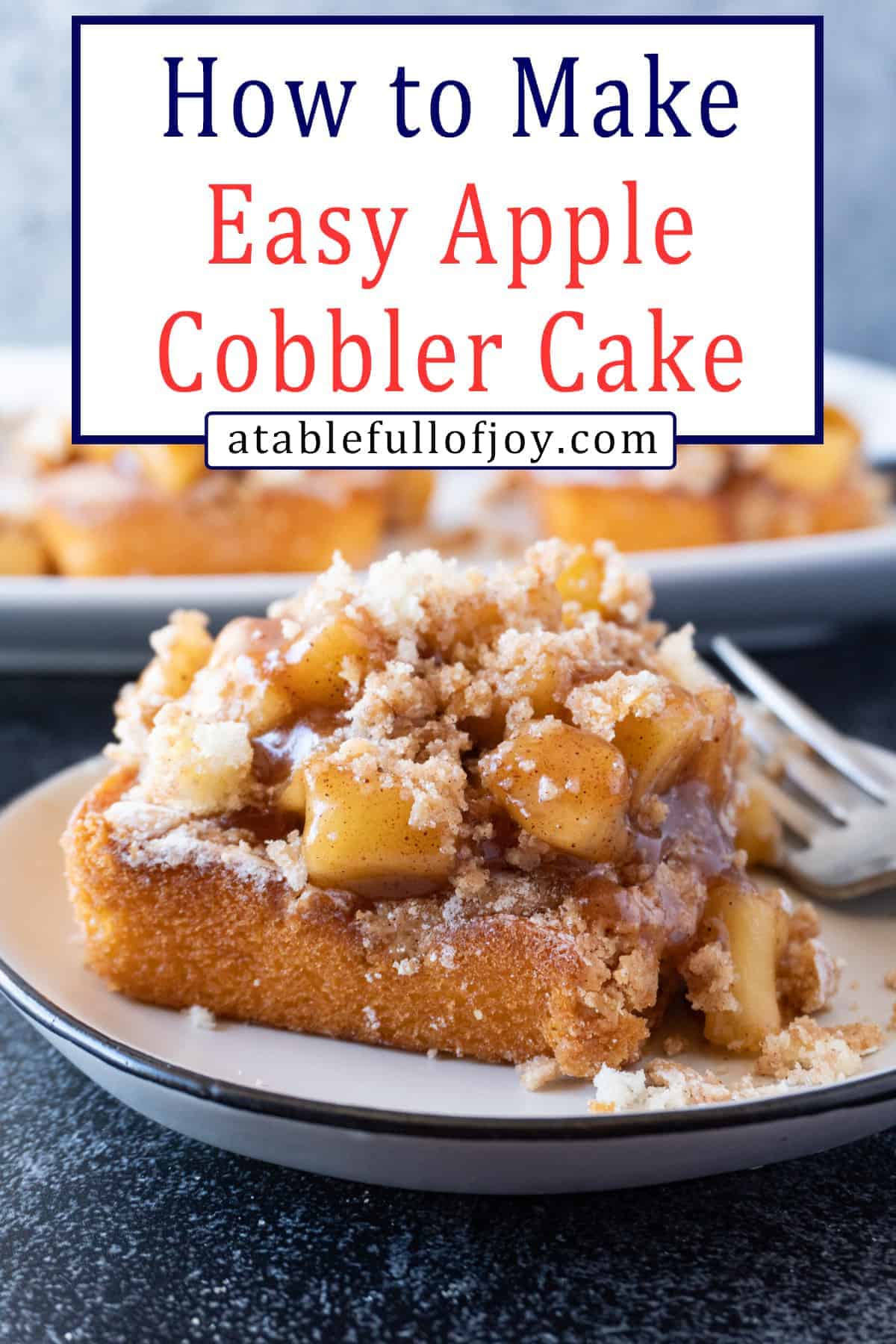 Apple Cobbler Cake Pinterest Pin