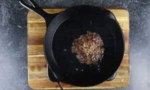 Browned Hamburger in Skillet