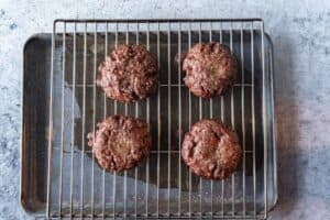 Hamburgers that were baked