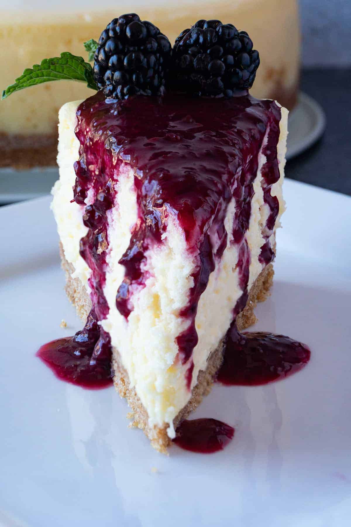 White Chocolate Cheesecake close up