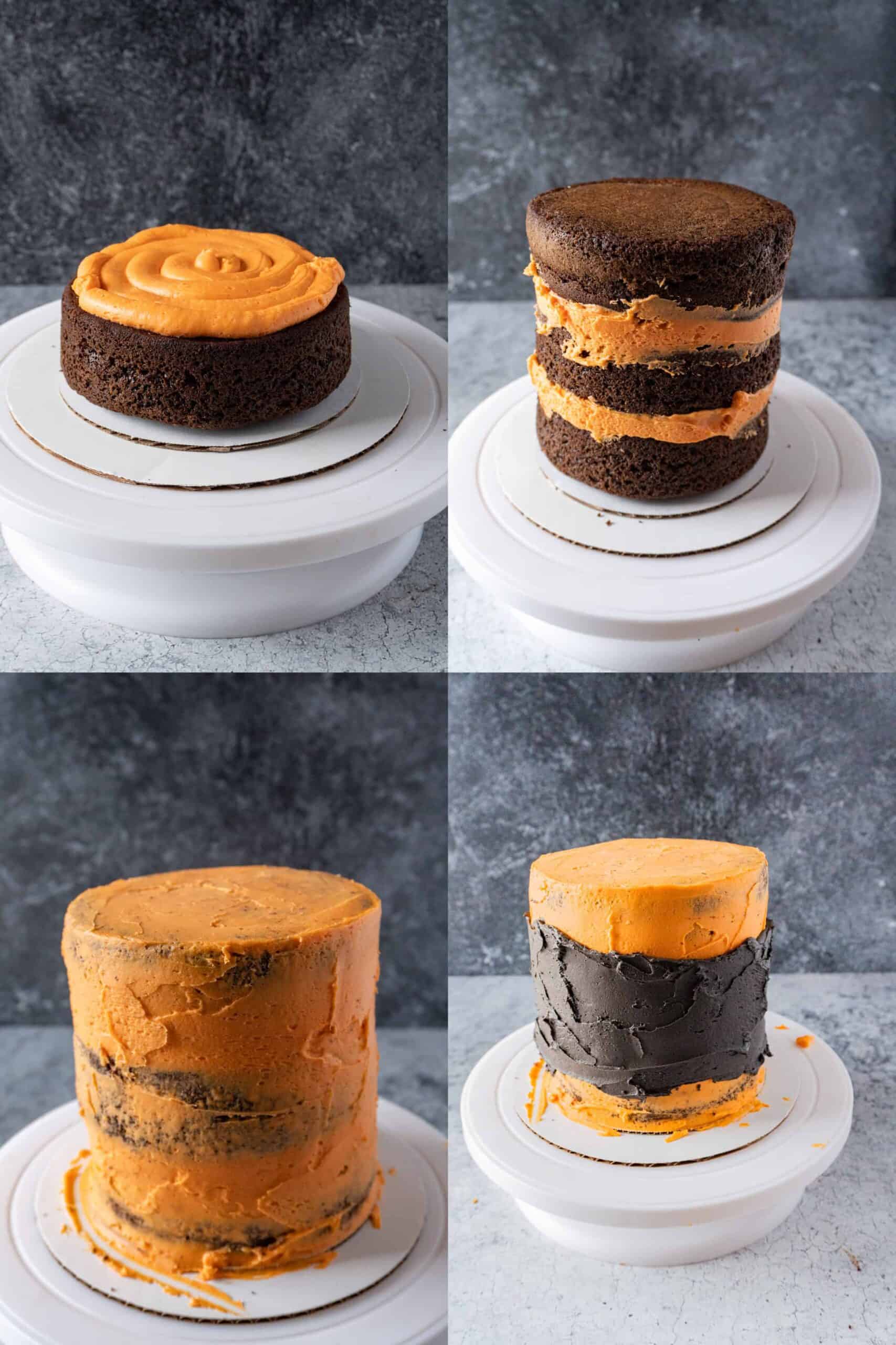 How to frost the cake process photos