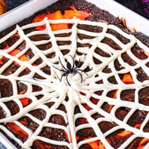 spiderweb brownies featured image