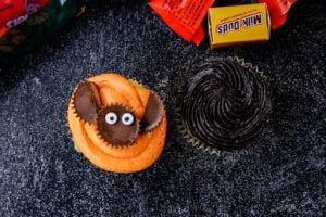 bat cupcake decorated