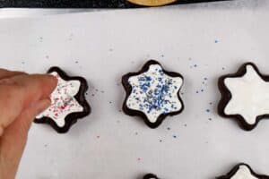 York Peppermint Patties being decorated