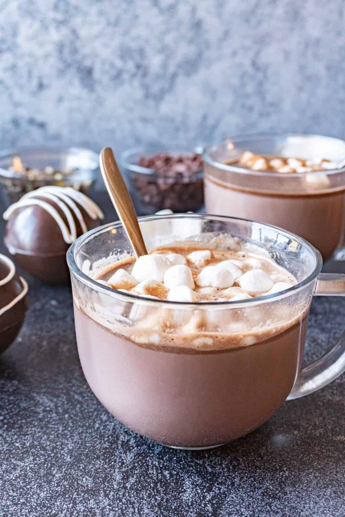 Hot Chocolate Bomb dissolved in cup