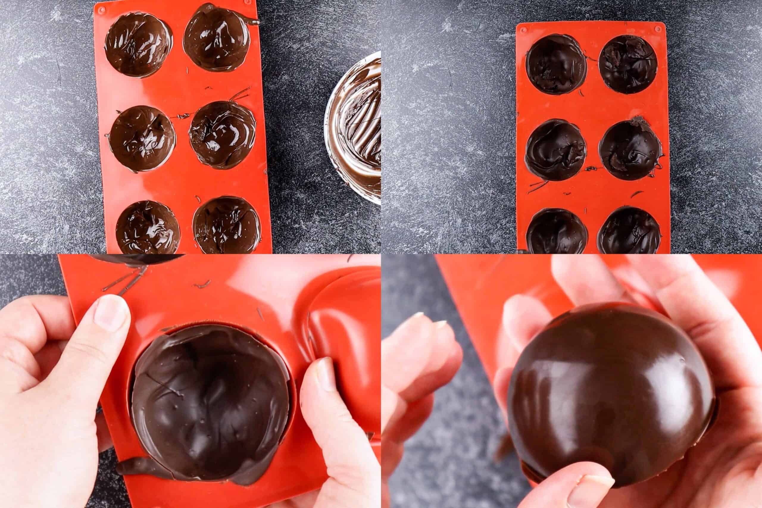 removing the shells from the silicon mold