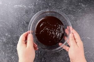 truffle frosting in bowl