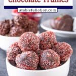 chocolate truffles recipe pinterest pin