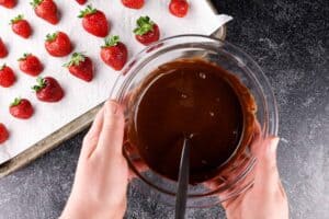 melted chocolate in a bowl