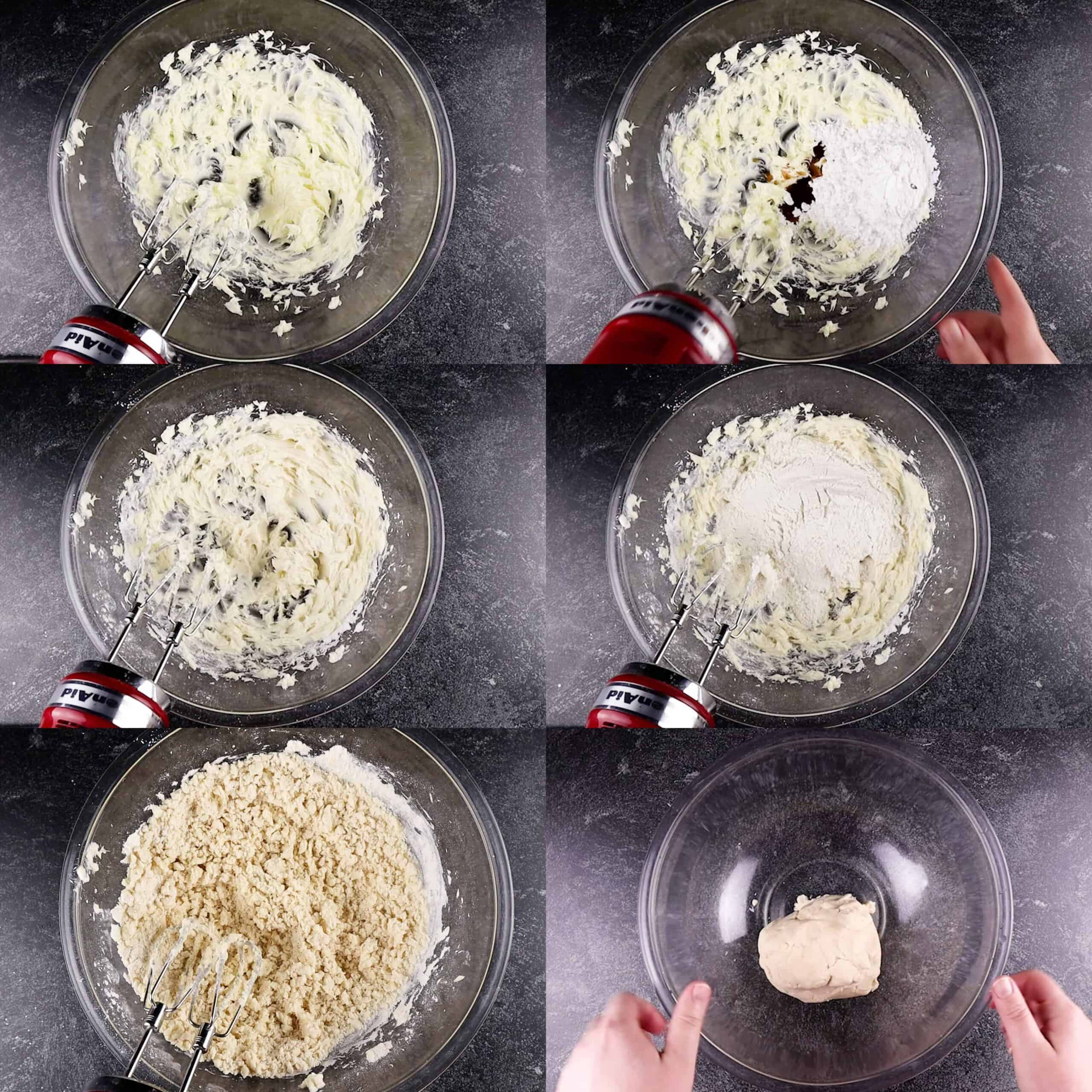 Make in the shortbread cookies dough